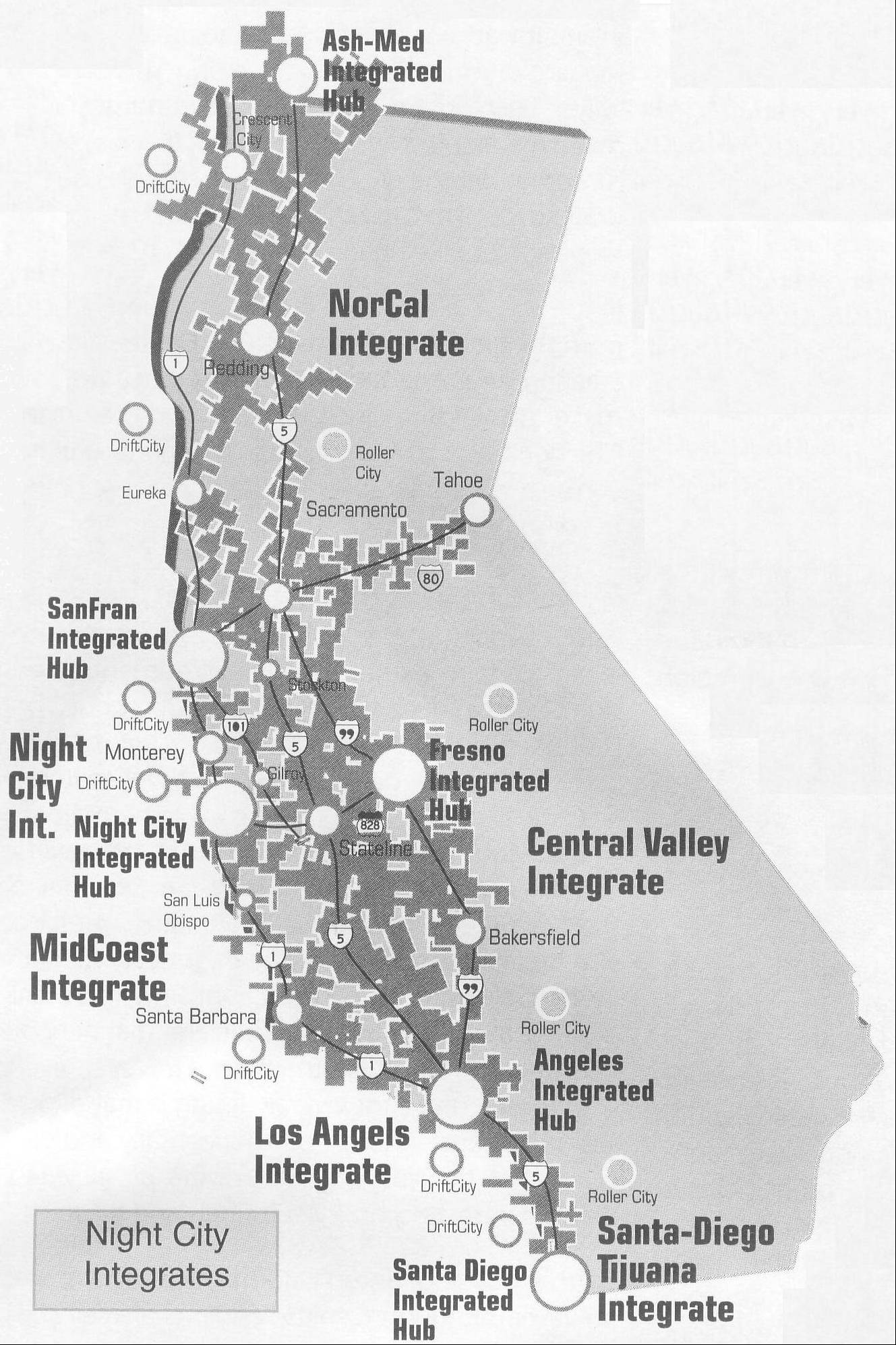 Cyberpunk 2020 - Map - Night City Integrates